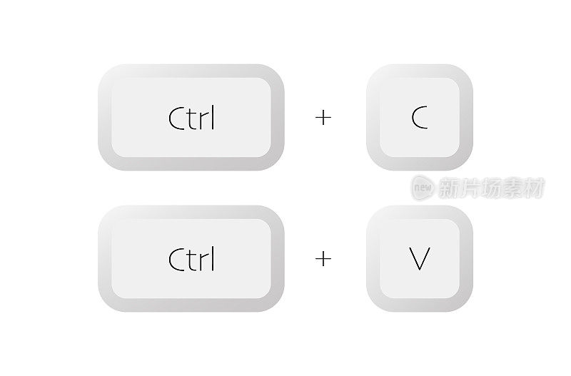 组合键盘按钮CtrlC CtrlV